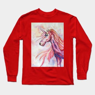 Queen of the Pink Unicorns Long Sleeve T-Shirt